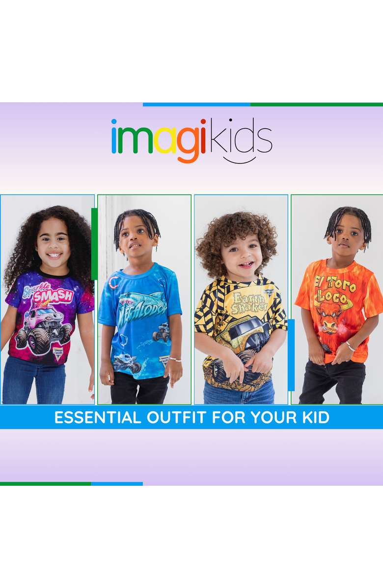 Monster Jam Athletic Jersey Graphic T-Shirt, Alternate, color, Vibrant Monster Jam Graphics