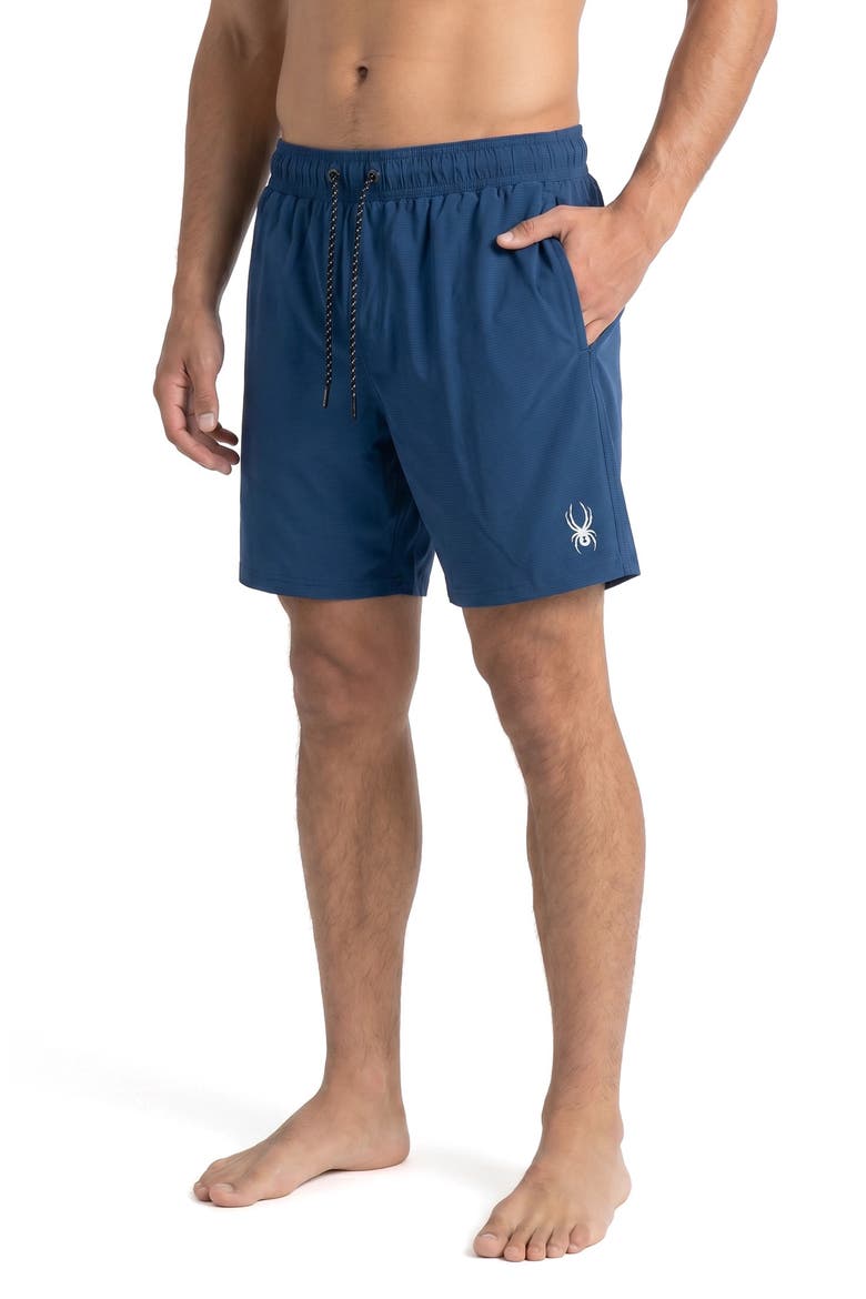 Ripstop Texture Volley Swim Shorts, Alternate, color, ABYSS