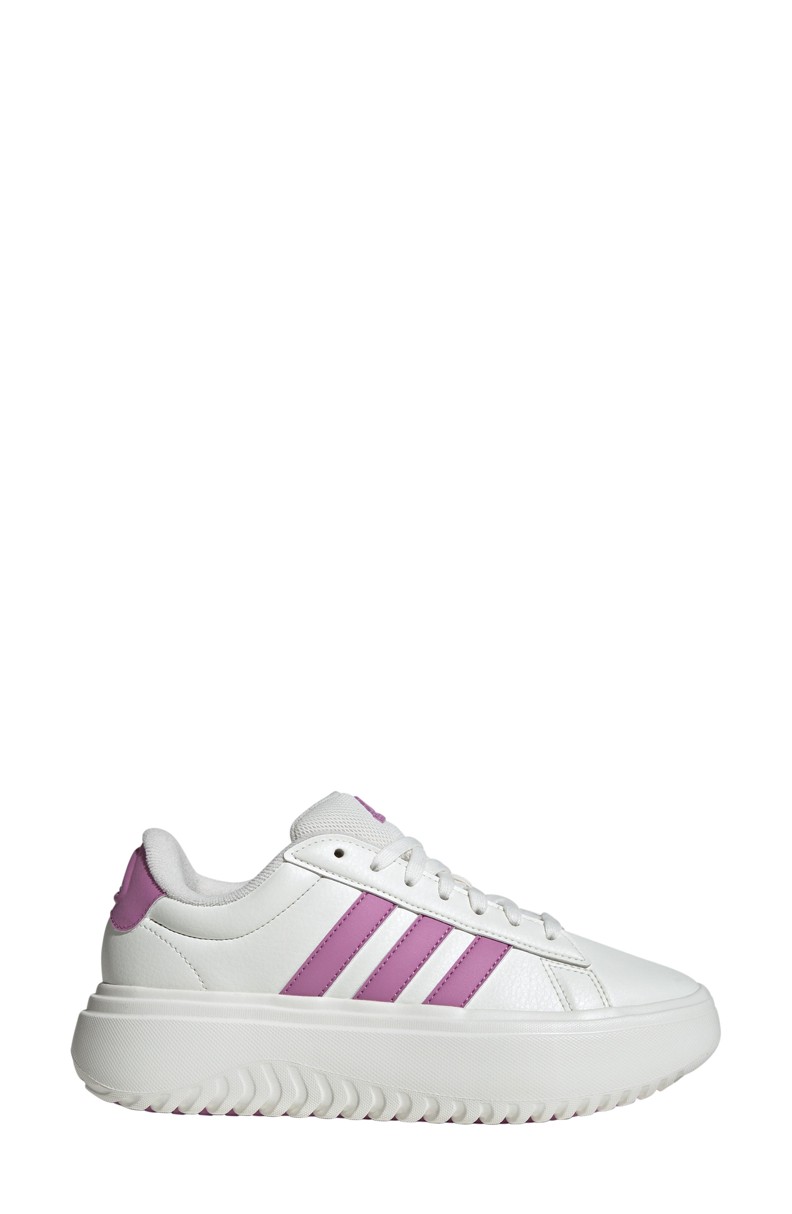 adidas Grand Court Platform Sneaker, Alternate, color, White/Purple/Purple