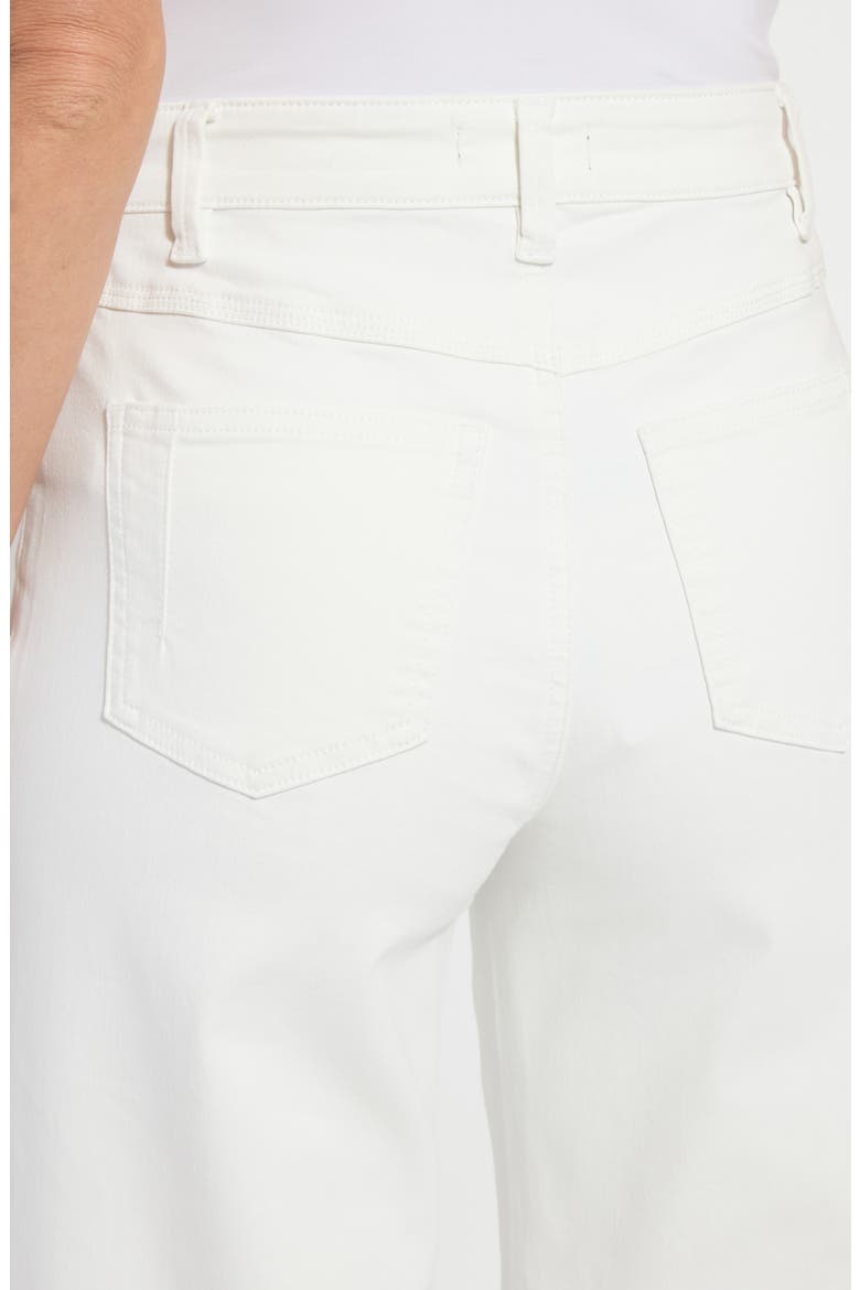 Iris Flat Front Wide Leg Jeans, Alternate, color, ECRU WHITE