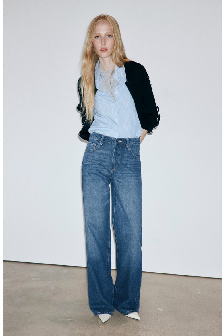 Danila High Waist Wide Leg Jeans, Alternate, color, BLUE