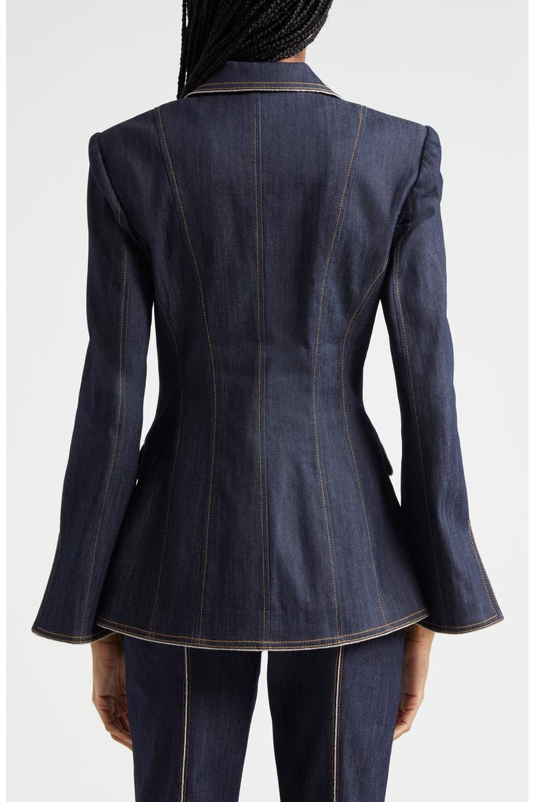 Danicka Stretch Denim Blazer, Alternate, color, INDIGO