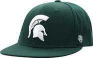 TOP OF THE WORLD Men's Top of the World Green Michigan State Spartans Team Color Fitted Hat