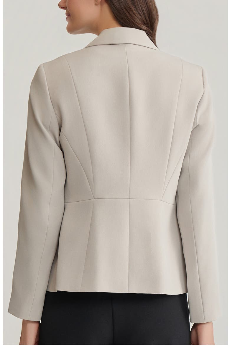 Princess Seam Crepe Blazer, Alternate, color, SUMMER STRAW
