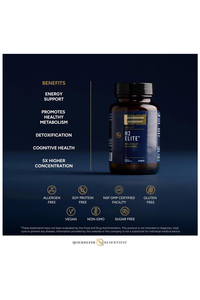 H2 Elite Molecular Hydrogen Magnesium Malate Water Tablets, Alternate, color, None