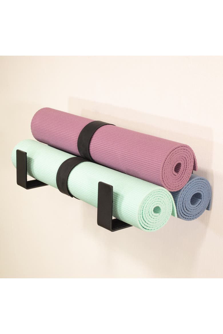 Serenity Yoga Mat Display | Minimalist Rack | X-Large, Main, color, Black