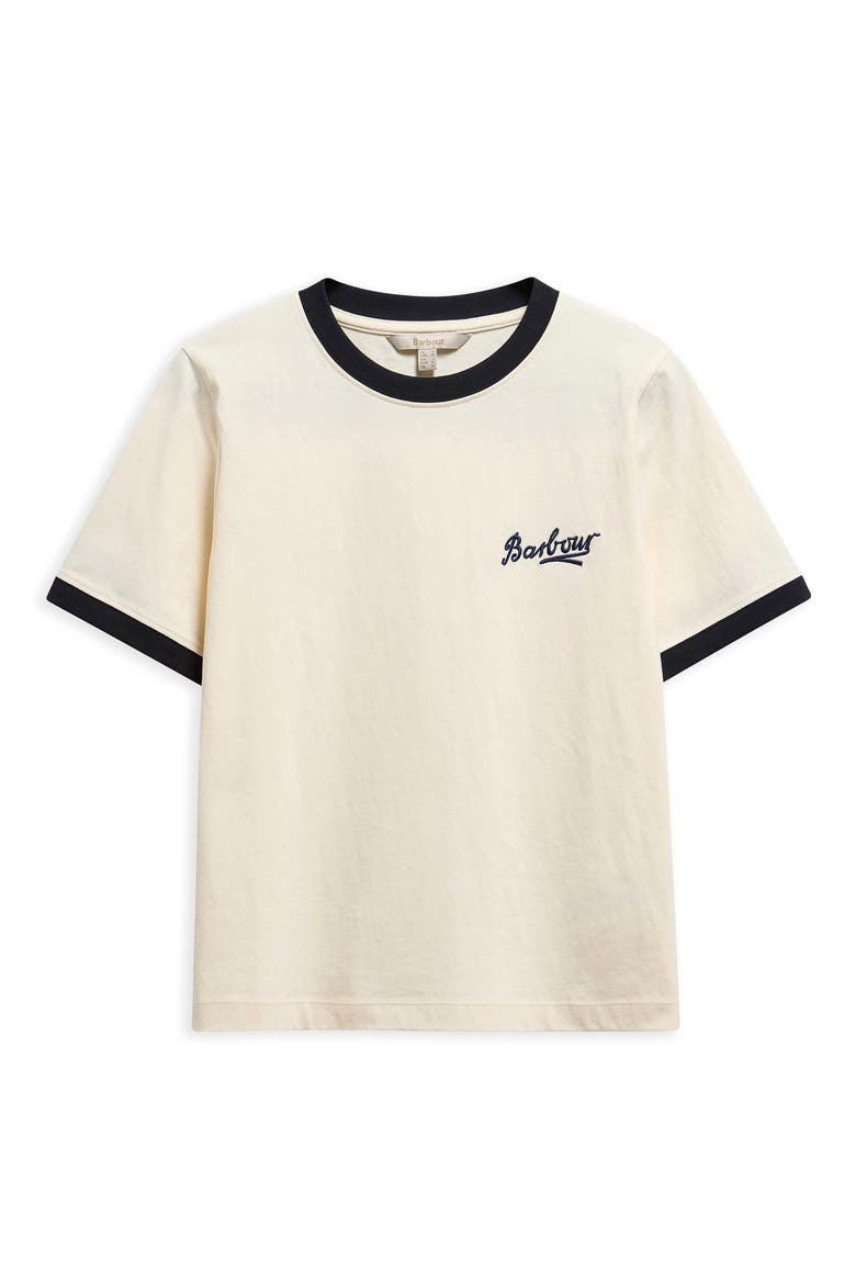 Madeline Cotton Ringer T-Shirt, Alternate, color, ORGINAL ECRU/ DARK NAVY