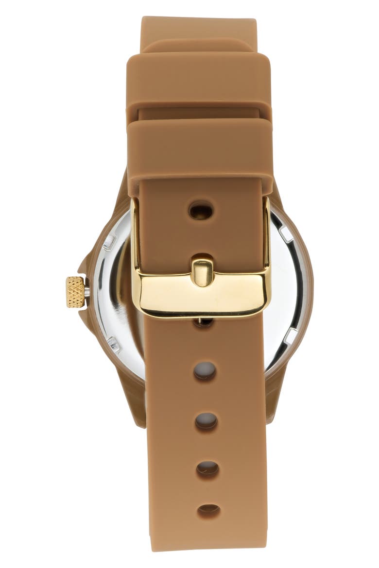 Brown Sugar Mini Silicone Strap Watch, 32mm, Alternate, color, BROWN