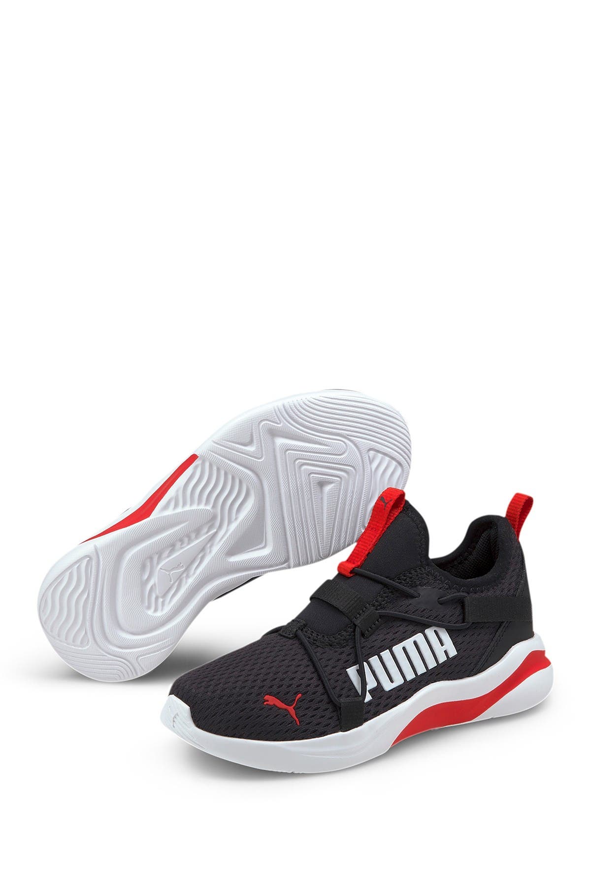 PUMA Rift Slip-On Pop Sneaker, Alternate, color, Puma Black-High Risk Red