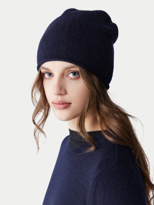 Gobi Mongolian Cashmere Cashmere Hat And Sweater Set In India Ink