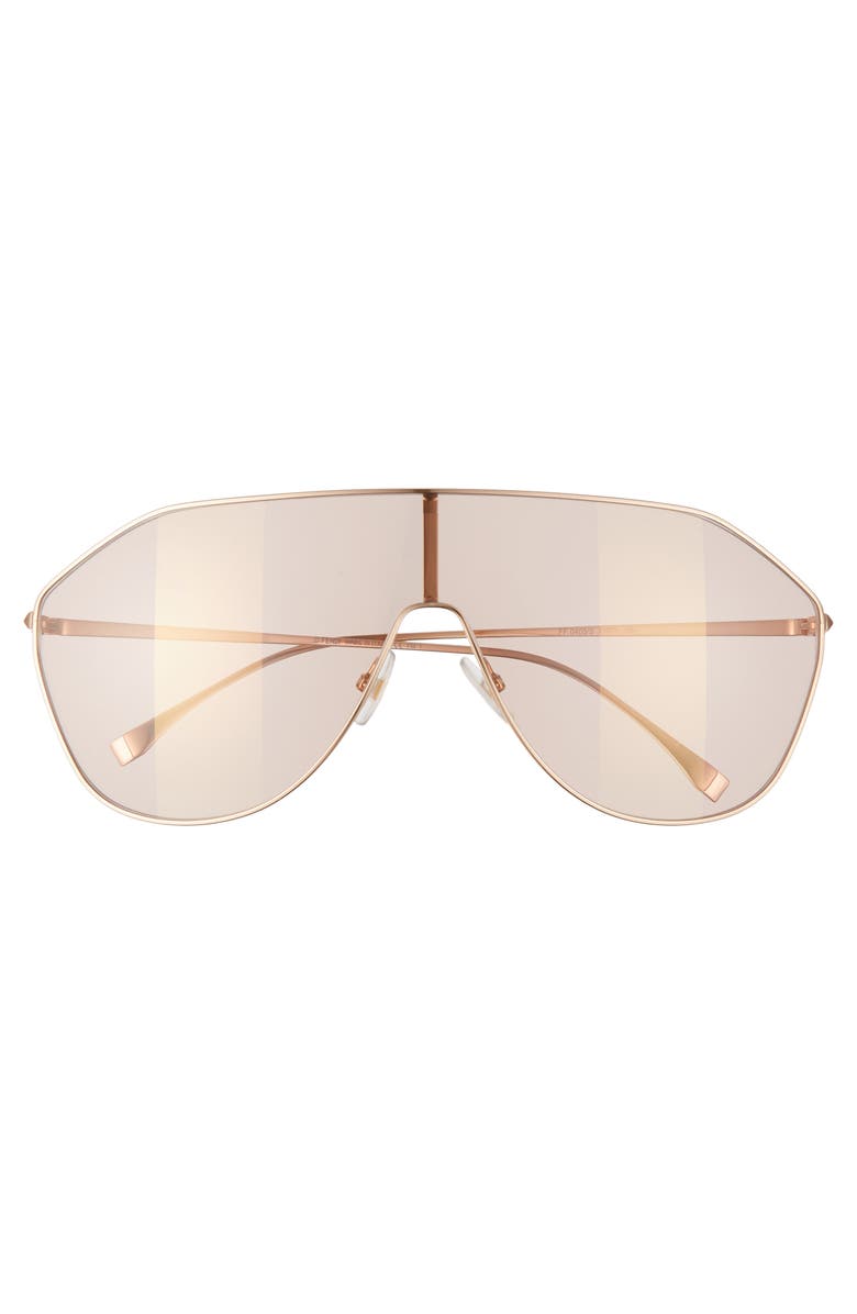 Fendi 146mm Stripe Lens Shield Sunglasses, Alternate, color, 