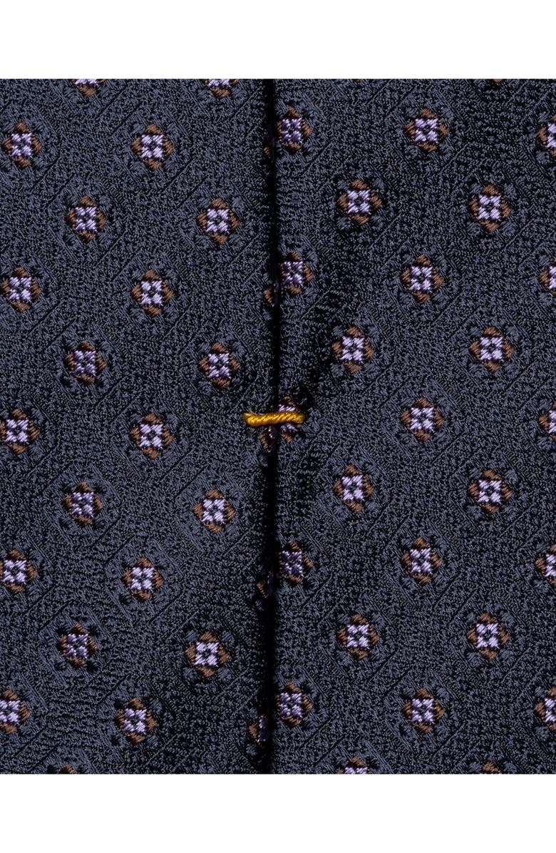 Eton Medallion Silk Tie, Alternate, color, Navy