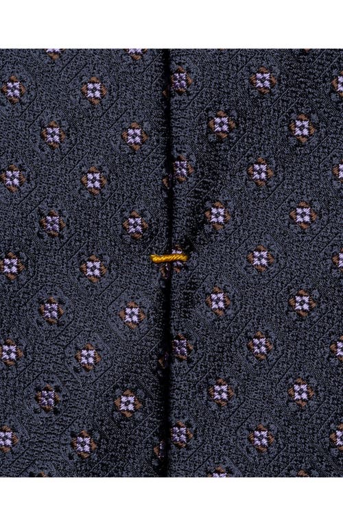 Eton Medallion Silk Tie In Blue