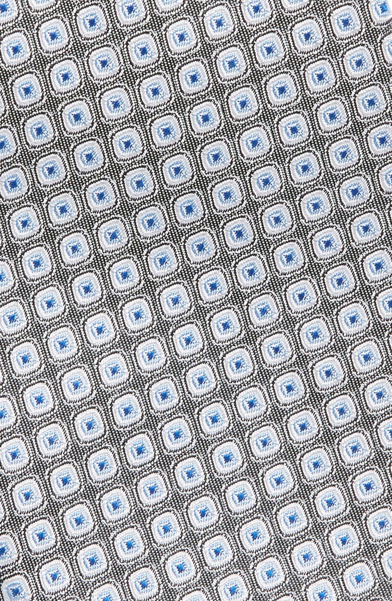 Nordstrom Geometric Silk Tie, Alternate, color, Black