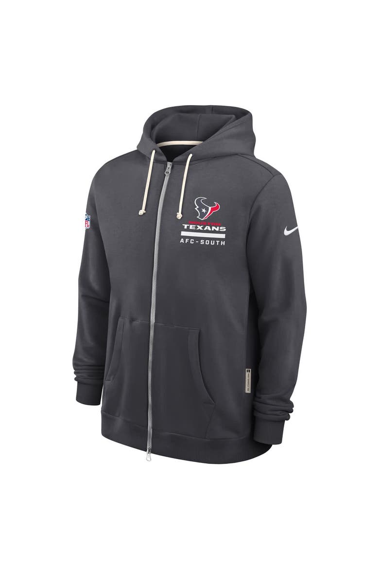 Men's Nike Anthracite Houston Texans Sideline Standard Issue Utility Player Dri-FIT Full-Zip Hoodie, Alternate, color, Anthracite
