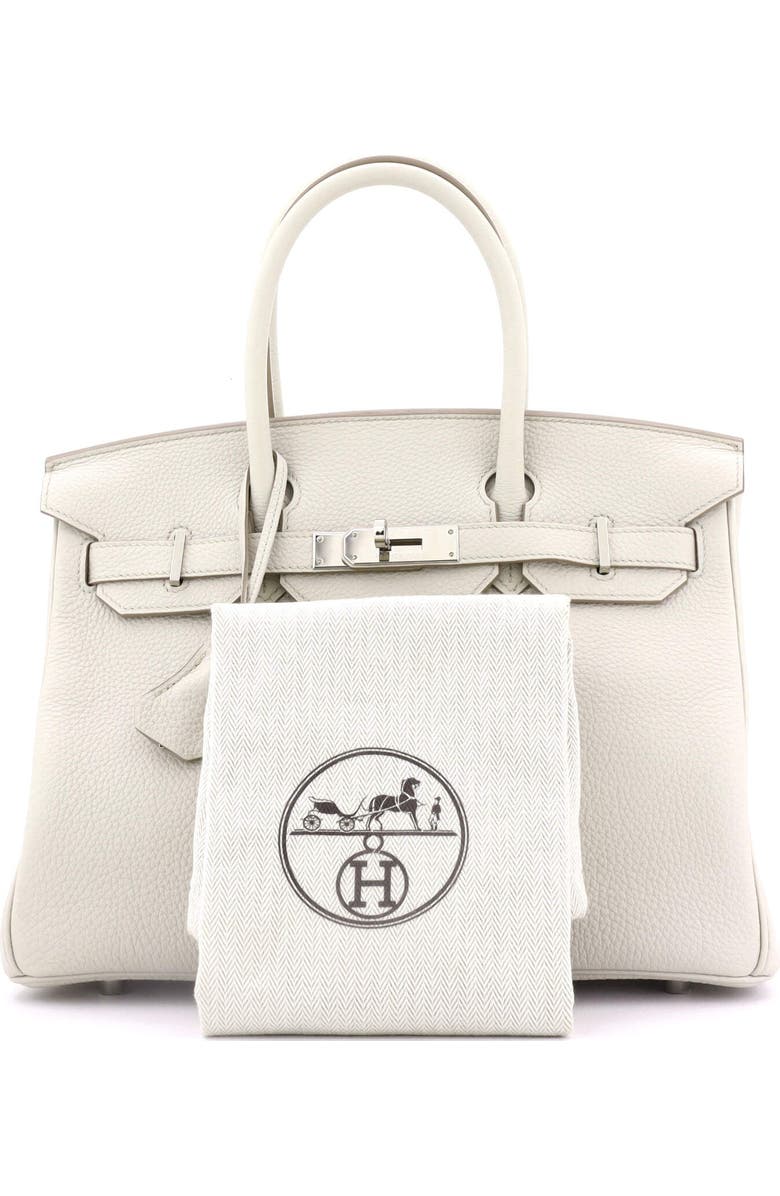 Pre-Owned Hermes Birkin Handbag Light Togo with Palladium Hardware 30, Alternate, color,