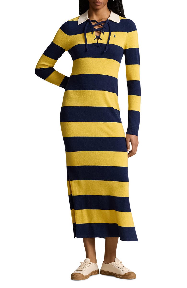 Ralph Lauren Long Sleeve Cashmere Rugby Dress | Nordstromrack Ralph Lauren Long Sleeve Cashmere Rugby Dress | Nordstromrack