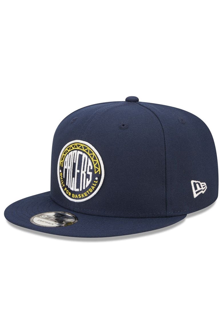 Men's New Era  Navy Indiana Pacers 2022/23 City Edition  Official 9FIFTY Snapback Adjustable Hat, Main, color, Navy