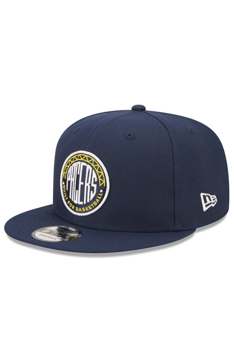 New Era Men's New Era  Navy Indiana Pacers 2022/23 City Edition  Official 9FIFTY Snapback Adjustable Hat, Main, color, 