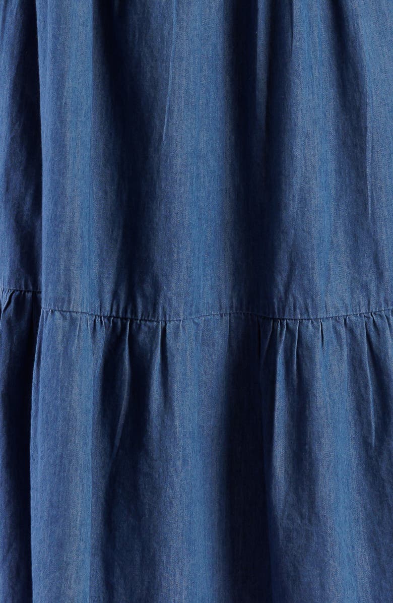 FLYING TOMATO Woven Chambray Babydoll Dress, Alternate, color,