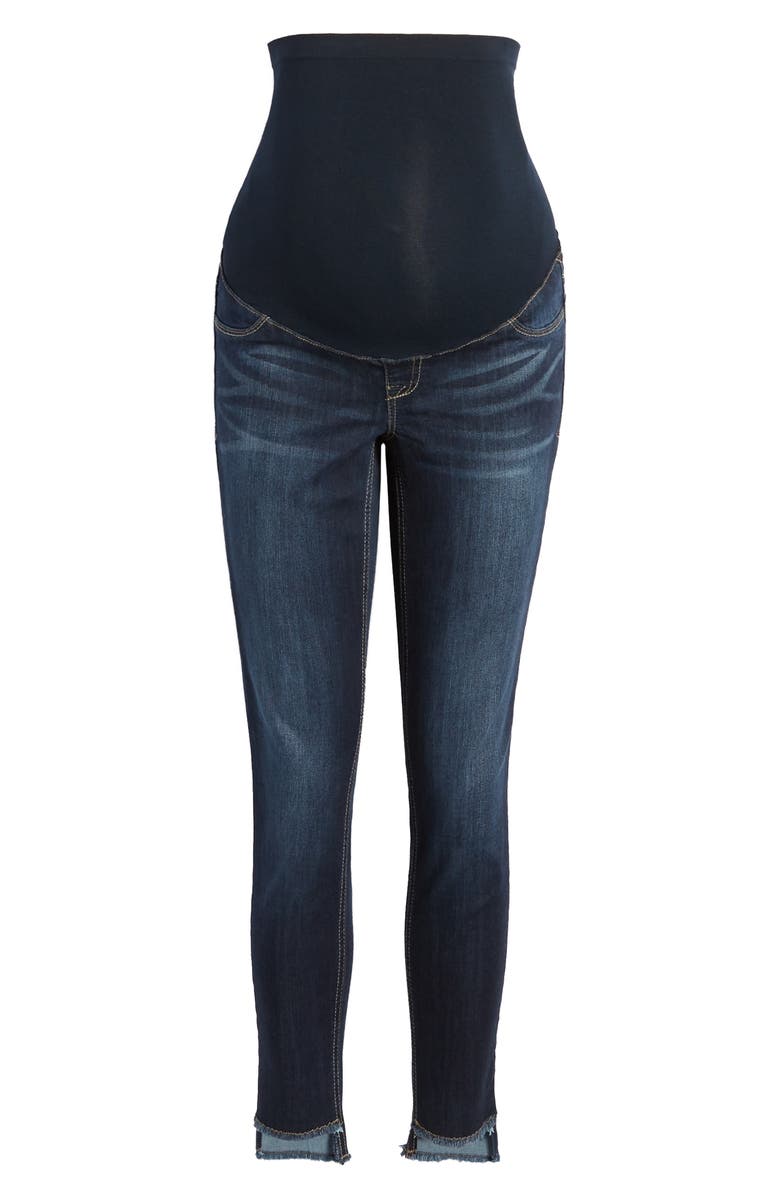 1822 Denim Step Hem Skinny Maternity Jeans, Alternate, color,