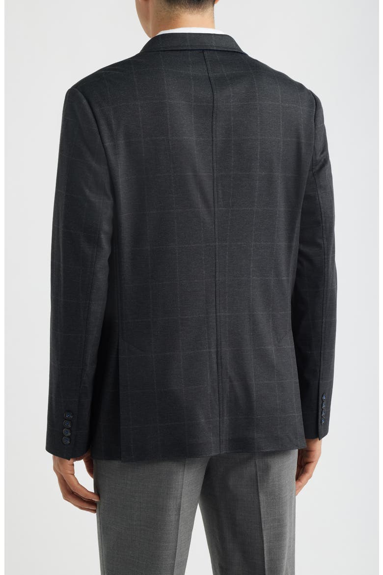 Alfi Windowpane Check Knit Sport Coat, Alternate, color, BLACK WINDOWPANE