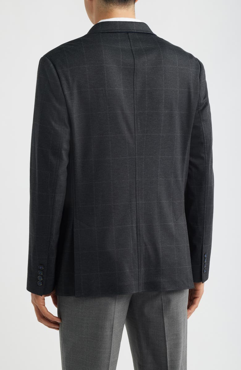 GRUNER 1949 Alfi Windowpane Check Knit Sport Coat, Alternate, color, Black Windowpane