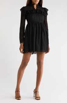 Chevron Lace Long Sleeve Dress