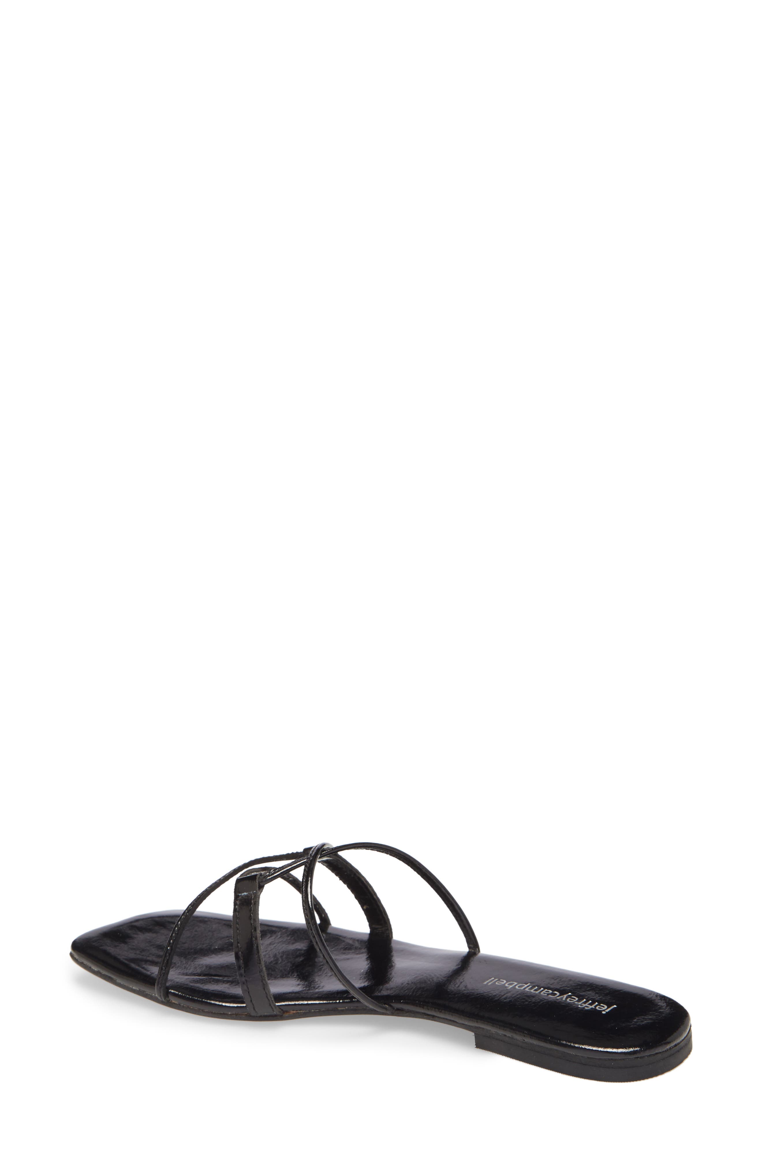 Addison Square Toe Slide Sandal, Alternate, color, BLACK PATENT