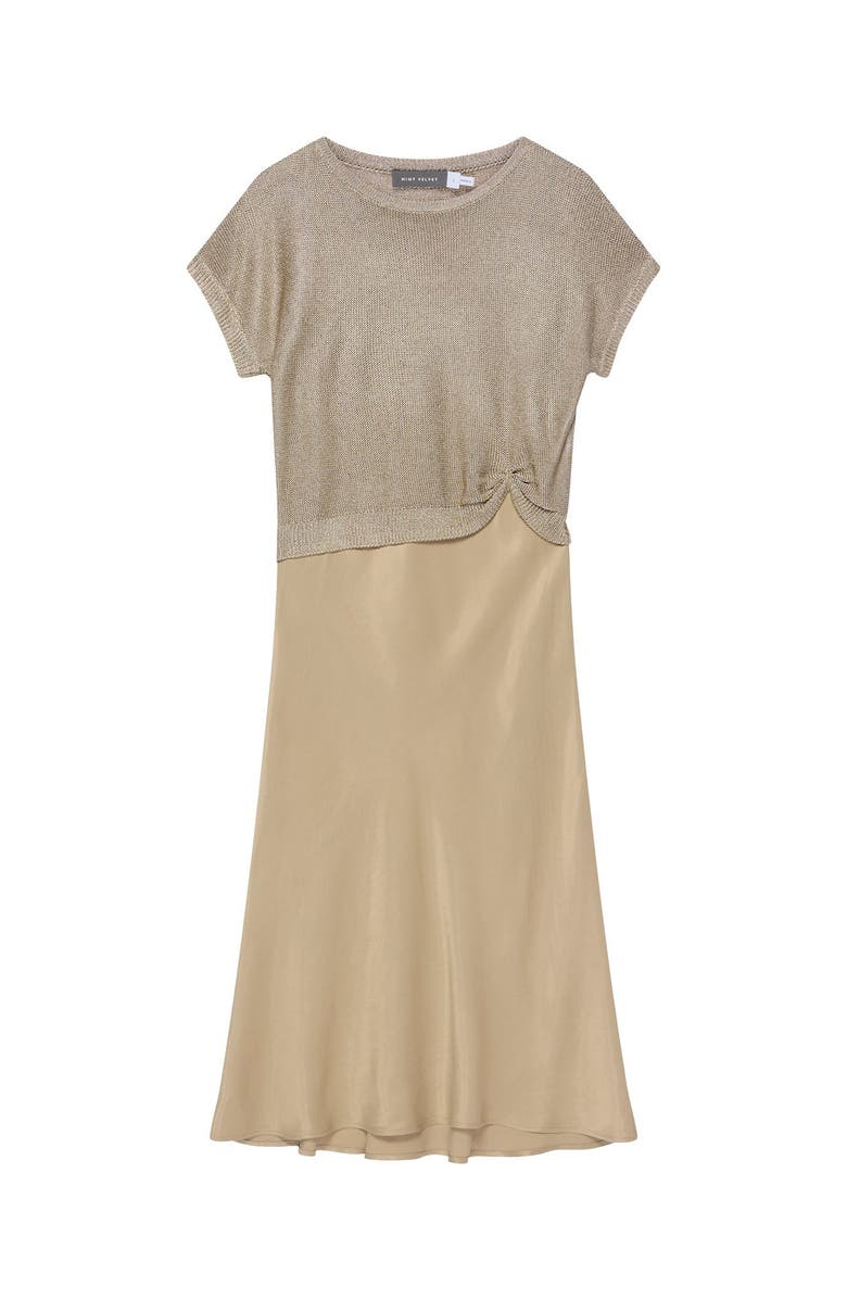 MINT VELVET Woven Mix Metallic Dress, Alternate, color,