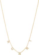 THE SIS KISS It's All in a Name Pav	 Initial Necklace