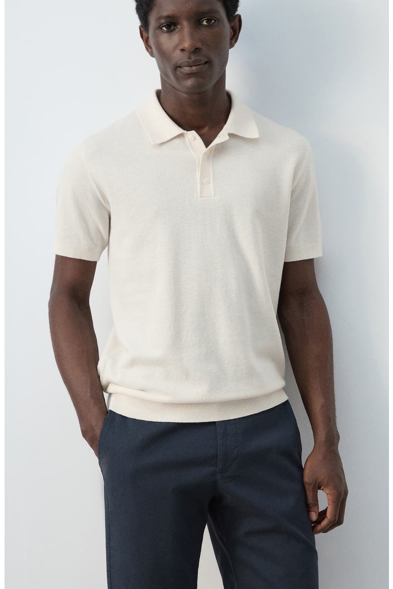 Fine Knit Polo, Alternate, color, IVORY WHITE
