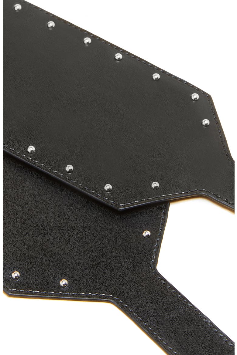 Wide Studded Wrap Belt, Alternate, color, BLACK