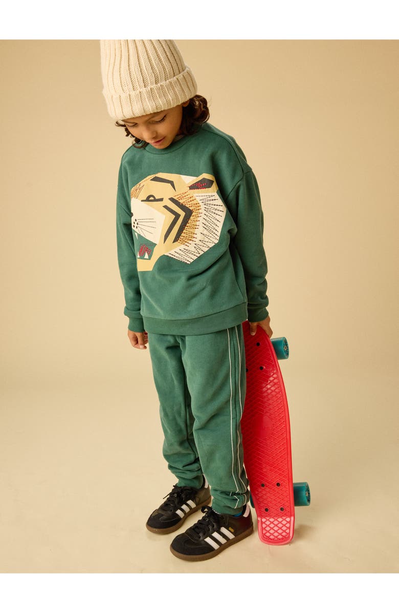 Tea Collection Side Stitch Joggers, Alternate, color, Jungle