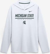 Nike Men's Nike White Michigan State Spartans 2026 Sideline Lightweight Long Sleeve Hooded Dri-FIT Top