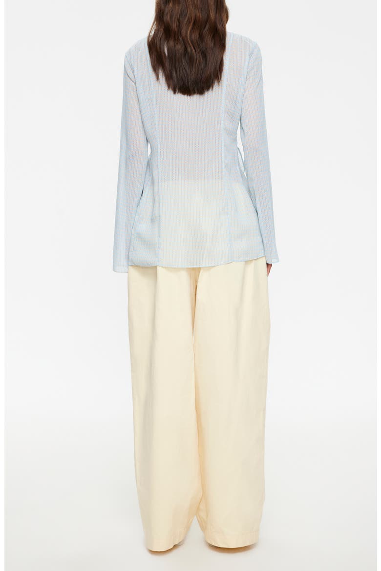 Barely There Tie Front Top, Alternate, color, MINT PLAID