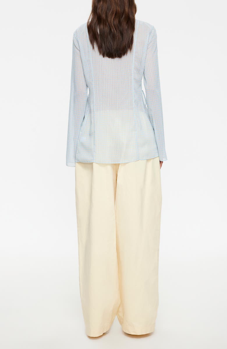 LIONESS Barely There Tie Front Top, Alternate, color, Mint Plaid