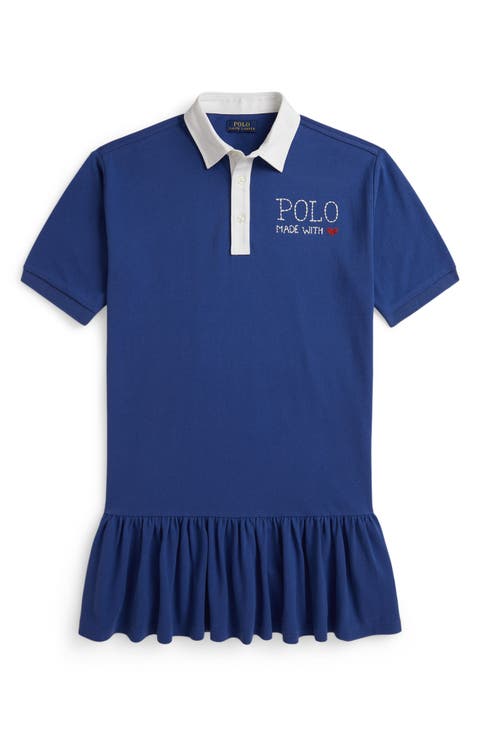 Kids' Cotton Piqué Polo Dress