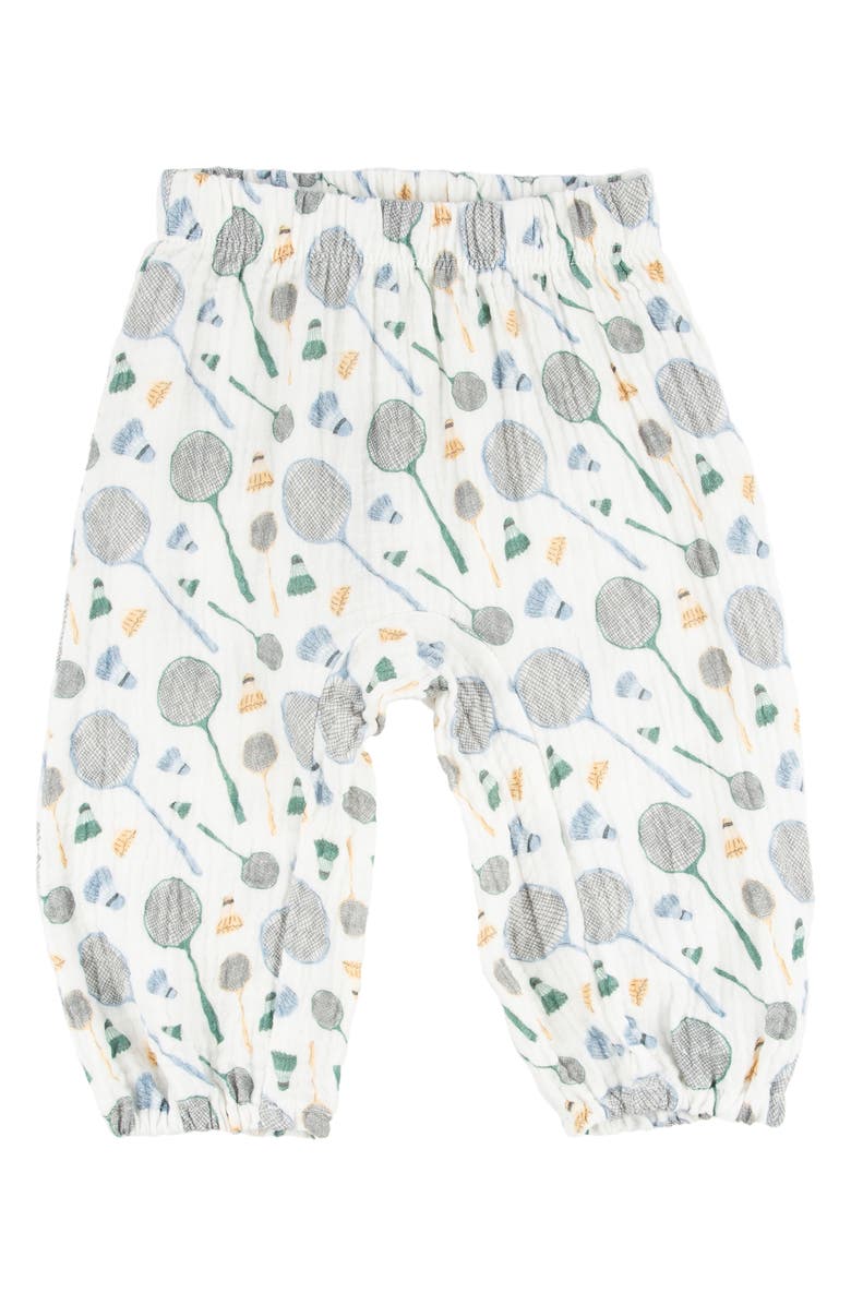 Miki Miette Jude Cotton T-Shirt & Racket Print Pants Set, Alternate, color, Badminton