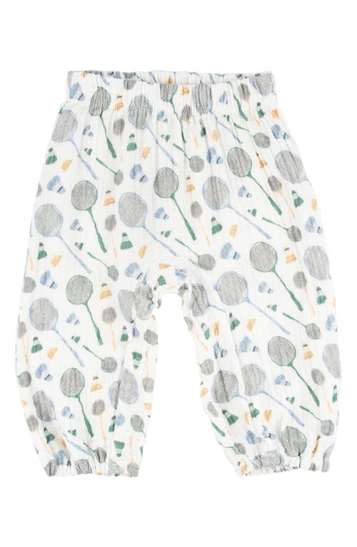 Miki Miette Jude Cotton T-shirt & Racket Print Pants Set In Badminton