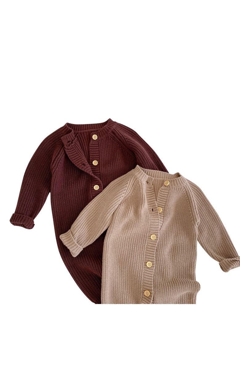 Ashmi & Co. Dallas Knit Cotton Romper, Alternate, color, Khaki