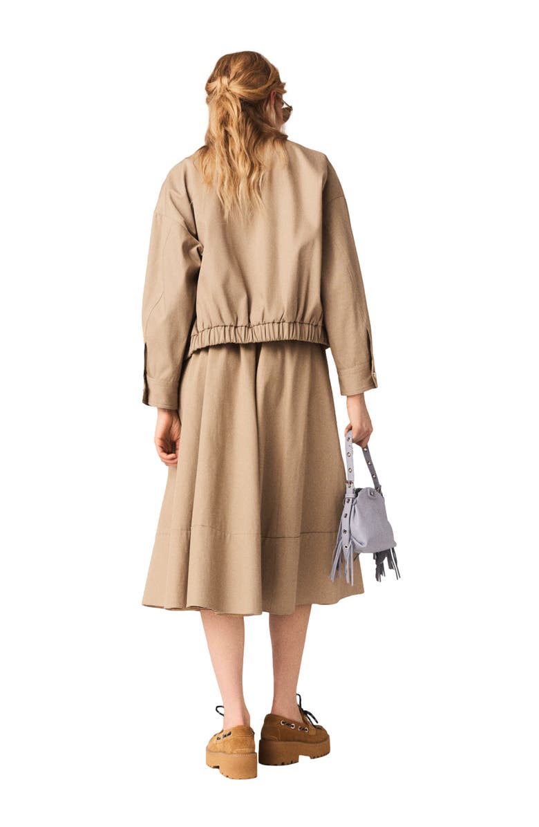 maje Cotton bomber jacket, Alternate, color, Mastic Beige