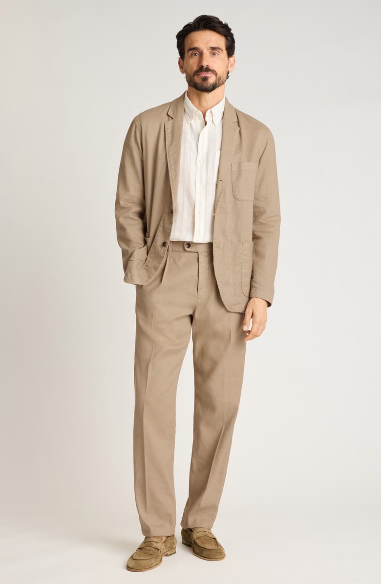 Bonobos Coastal Linen Blend Pants, Alternate, color, Khaki