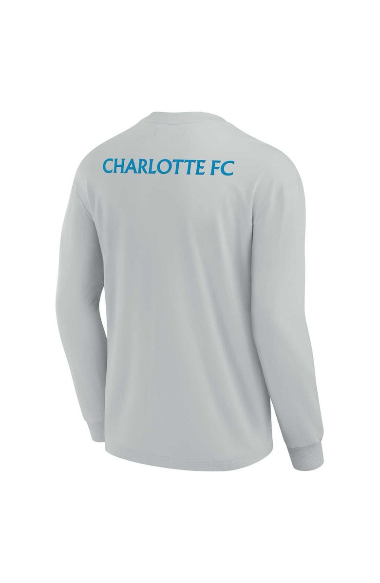 Fanatics Signature Unisex Fanatics Signature Gray Charlotte FC Elements Super Soft Long Sleeve T-Shirt, Alternate, color, Gray