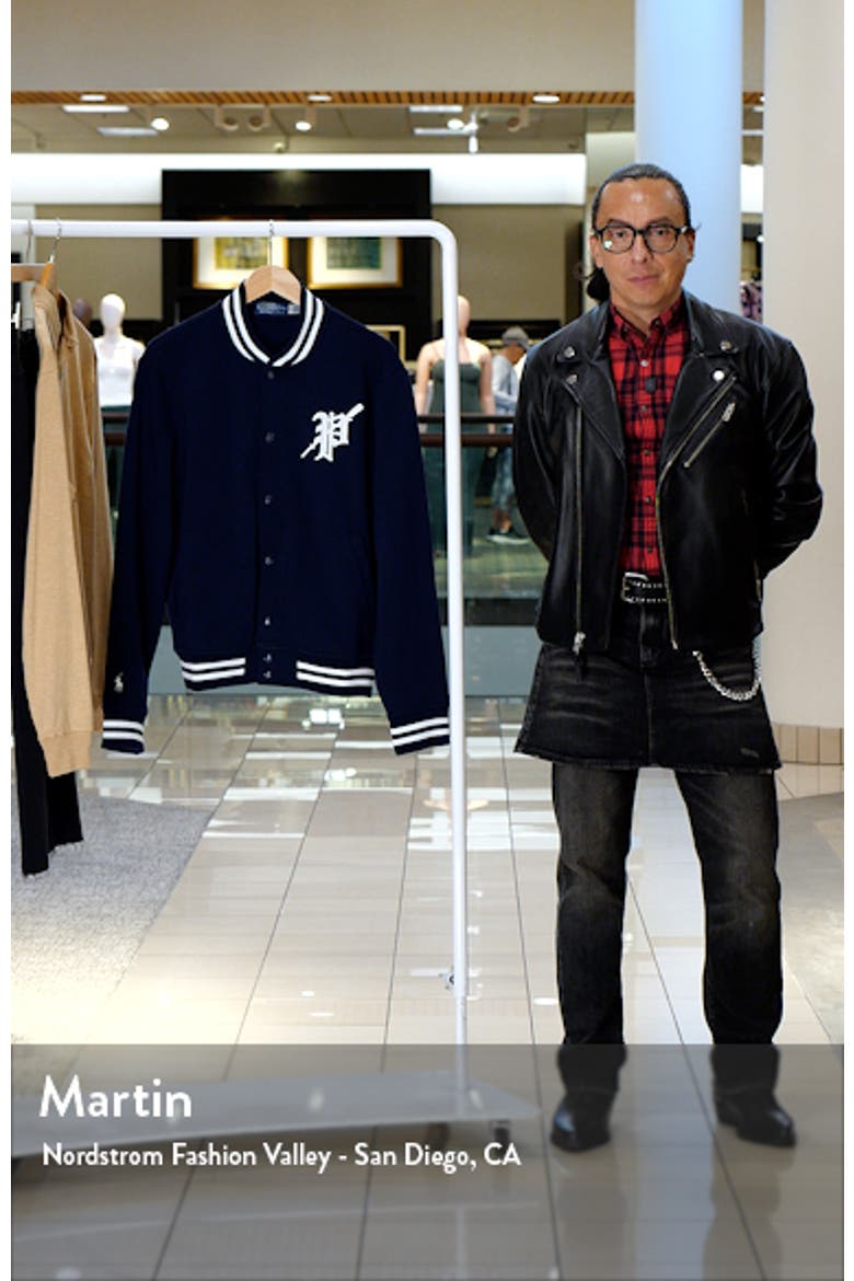 Felted Snap-Up Baseball Jacket video