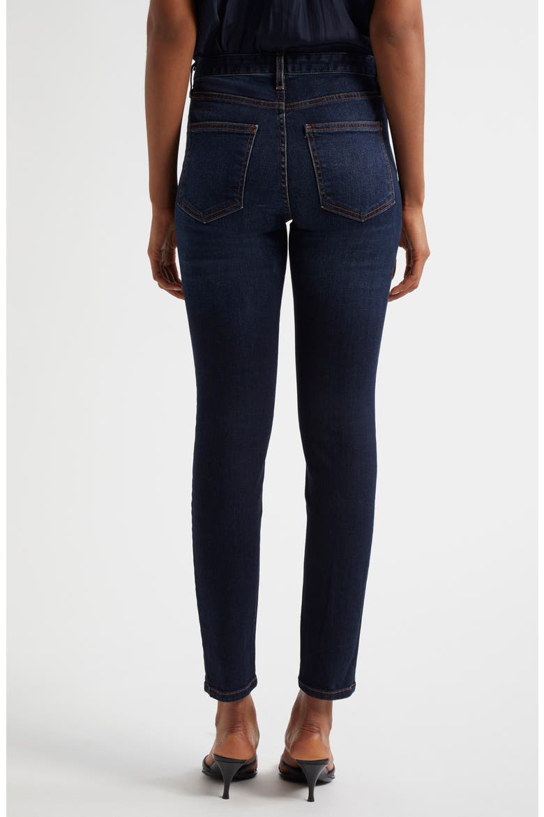 Helena Sailor Skinny Jeans, Alternate, color, DARK RINSE