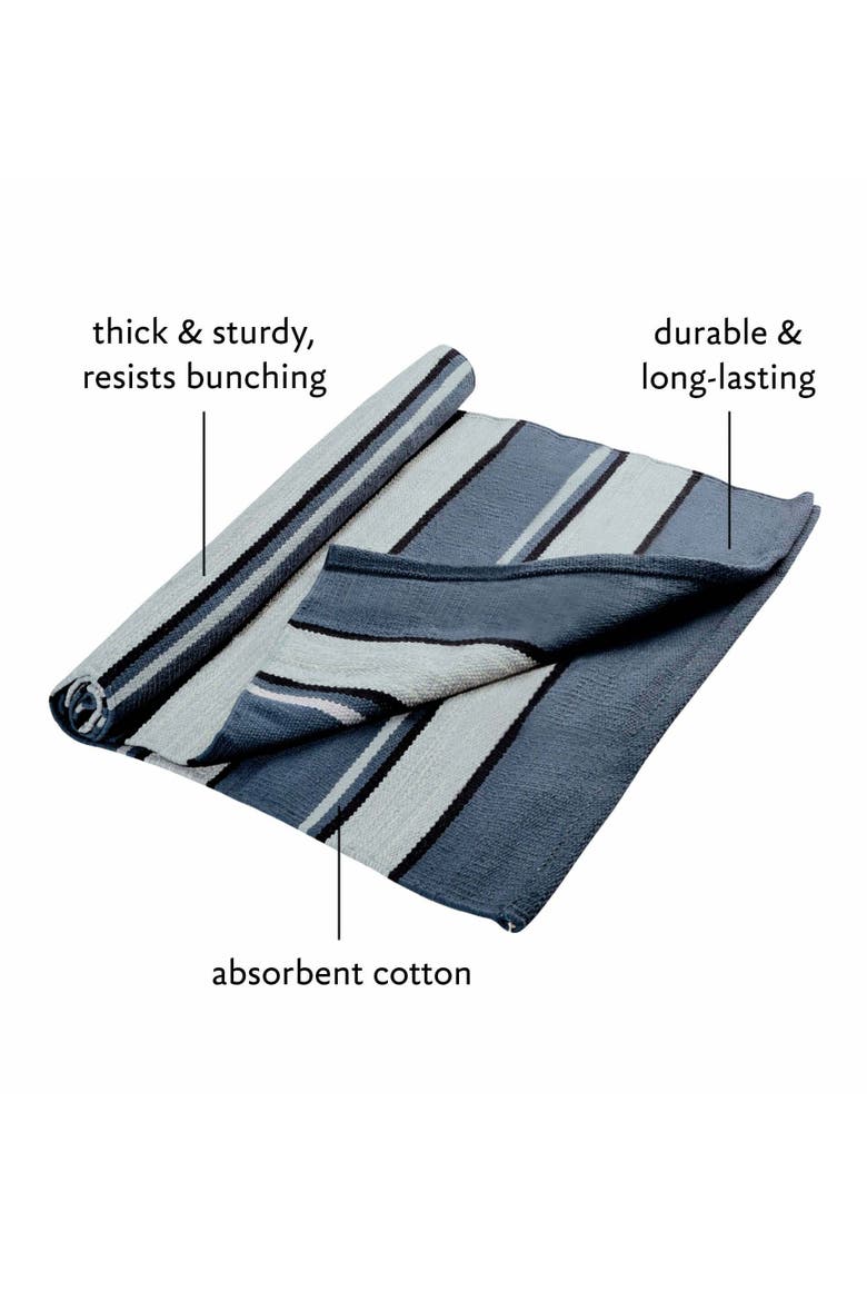 Cotton Yoga Rug, Alternate, color, Caribbean Blue