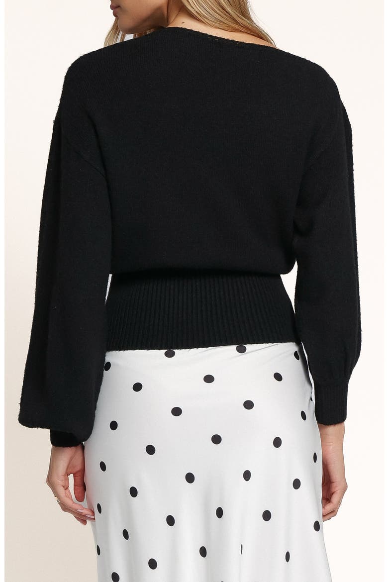 Zinnia Off Shoulder Sweater, Alternate, color, BLACK