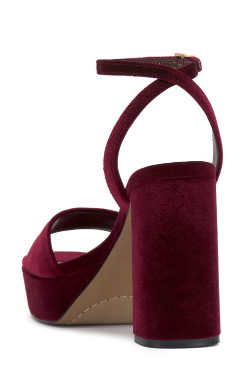 Vince Camuto Pendry Ankle Strap Platform Sandal In Burgundy