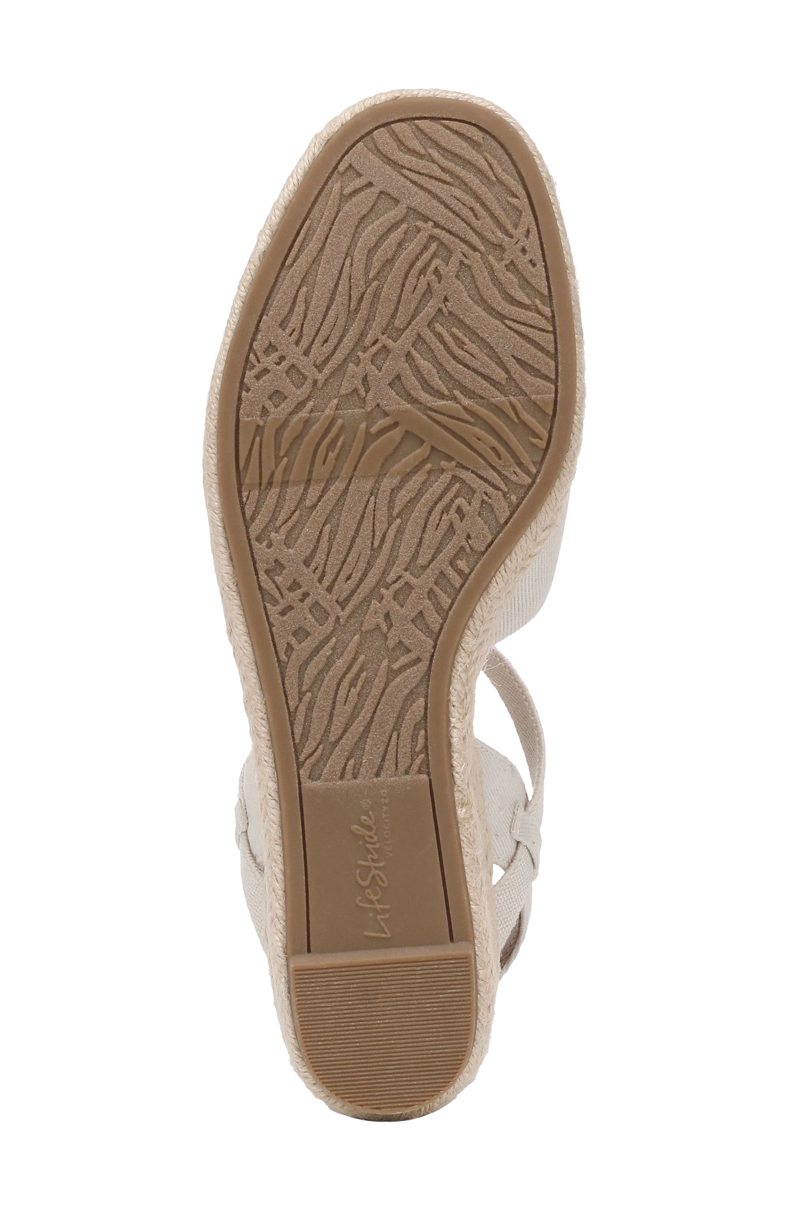 Pilar Slingback Espadrille Platform Wedge Sandal, Alternate, color, BONE